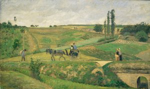 ポントワーズ近郊の道路... 作： カミーユ・ピサロ