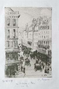 サン・ラザール通り、パリ、1​​897年 作： Camille Pissarro