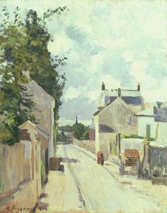 Rue de l&39;Ermitage、ポントワーズ 作： Camille Jacob Pissarro