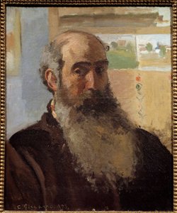 カミーユ・ピサロ(1830-1903)の自画像 1873 Sun.0,56x0,46 m パリ、オルセー美術館 作： Camille Jacob Pissarro