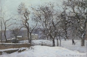 ルーヴシエンヌの雪 作： Camille Pissarro