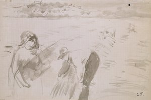 ポントワーズ近郊の畑で働く収穫人の研究（1882年 作： Camille Pissarro