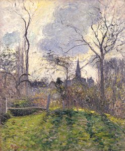 バザンクールの鐘楼 作： Camille Pissarro