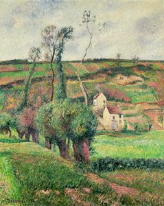 キャベツ畑、ポントワーズ 作： Camille Jacob Pissarro