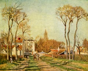 村への入り口、1872年、1939年。 作： Camille Jacob Pissarro