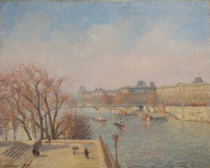 ルーブル美術館、朝、日光 作： Camille Pissarro