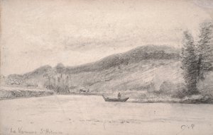 Varenne-Saint-HilaireのMarneRiver、1863-65 作： Camille Jacob Pissarro