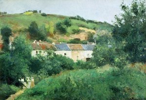 村の中の道 作： Camille Jacob Pissarro