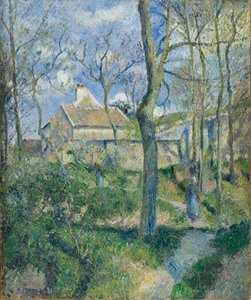 ポントワーズ、レプイユへの道 作： Camille Jacob Pissarro