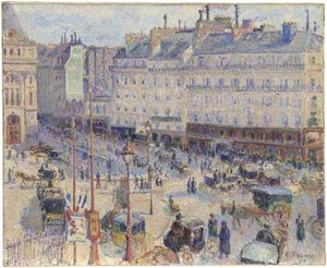アーブル広場、パリ 作： Camille Pissarro