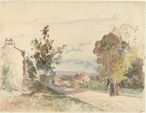 ヴェルサイユからルーブシエンヌへの道、c。 1872年。 作： Camille Pissarro