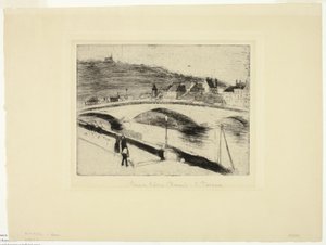 ルーアンの石橋 作： Camille Pissarro