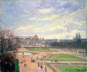 チュイルリー庭園、1900 年。 作： Camille Pissarro