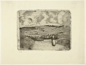 路上の女 作： Camille Pissarro