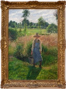 庭師」です。カミーユ・ピサロ（1830-1903）の絵画、油彩、キャンバス 作： Camille Jacob Pissarro