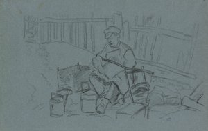 ツールをいじくり回す 作： Camille Pissarro