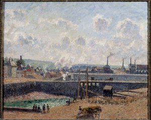 ディエップの眺め、デュケイン盆地 カミーユ・ピサロ（1830-1903）の絵画 1902年 日。0.54x0.65 m パリ、オルセー美術館