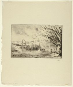 ポントワーズの眺め 作： Camille Pissarro
