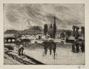 ルーアンの眺め 作： Camille Pissarro
