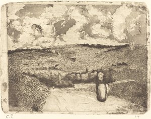 路上の女 作： Camille Pissarro