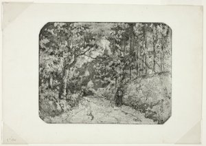 ポントワーズの樹木が茂った小道 作： Camille Pissarro