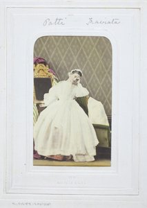 アデリナ・パティ、トラヴィアータ、1860-69。 作： Camille Silvy