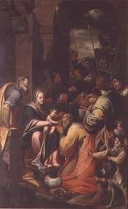 魔術師の崇拝 作： Camillo Procaccini