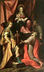 聖ビタリス、聖ジェローム、聖フランシスと聖母子 作： Camillo Procaccini