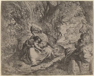 エジプトへの逃亡中の休息 作： Camillo Procaccini