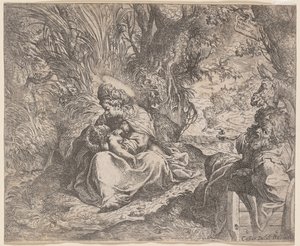 エジプトへの飛行の残り、1587-1590。 作： Camillo Procaccini