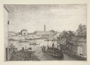 Ale Porte del Dolo (At the Locks of Dolo)、シリーズ Vedute (Views) より 作： Canaletto (Giovanni Antonio Canal)