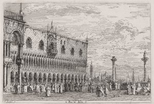 ピエラ・デル・バンドー。 V. (The Piera del Bando. V[enice])、シリーズ Vedute (Views) より 作： Canaletto (Giovanni Antonio Canal)