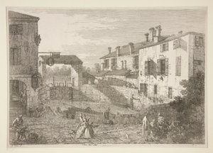 Le Porte del Dolo (The Locks of Dolo)、シリーズ Vedute (Views) から 作： Canaletto (Giovanni Antonio Canal)