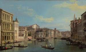 ヴェネツィアの大運河、フランギーニ宮からカンポ・サン・マルクオラまで 作： Canaletto (Giovanni Antonio Canal)