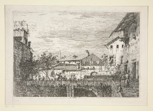 Vedute (Views) シリーズのテラス 作： Canaletto (Giovanni Antonio Canal)