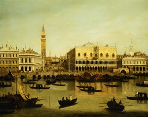 ヴェネツィアのサンマルコ教会からのモロの眺め 作： Giovanni Antonio Canal