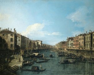 カナレット - 大運河、1738-42年 作： カナレット