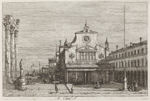 S.ジャコモ・ディ・リアルトの想像図[右上]、c。 17351746。 作： Canaletto