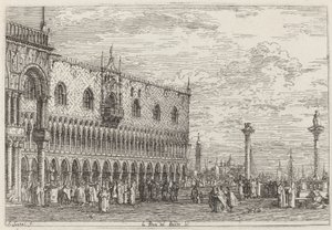 坂東の桟橋。 v.、c。 17351746。 作： Canaletto