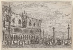 坂東の桟橋。 v.、c。 17351746。 作： Canaletto