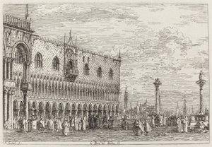 ピエラ・デル・バンドー。 [右下]、c を参照してください。 17351746。 作： Canaletto