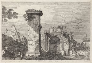 遺跡のある風景 作： Canaletto
