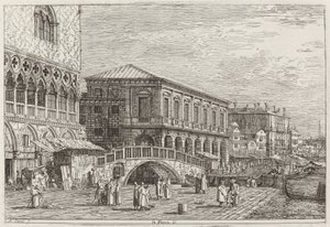 ル・プレソン。 V. [左下]、c. 17351746。 作： Canaletto