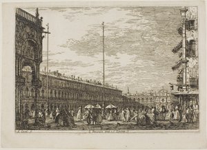 le Procuratie niove e S. Zimian V.、Vedute より 作： Canaletto