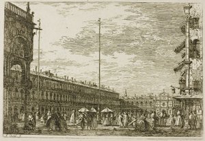Le Procuratie niove e S. Zimian V、Vedute より 作： Canaletto