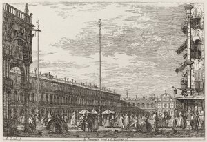 Le Procuratie niove e S. Ziminian V. [右上]、c. 17351746。 作： Canaletto