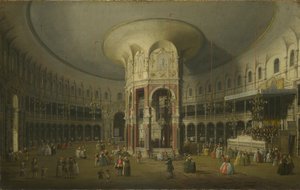 ロンドン：Ranelaghのロタンダの内部、1754 作： Giovanni Antonio Canal