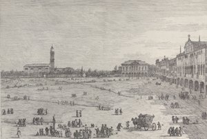 プラ・デッラ・ヴァッレ: パドヴァのプラ・デッラ・ヴァッレ広場の右半分、コル...、1735-46年。