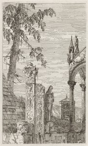 司教の墓[中央]、c。 17351746。 作： Canaletto