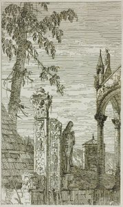 司教の墓（ヴェドゥテより 作： Canaletto